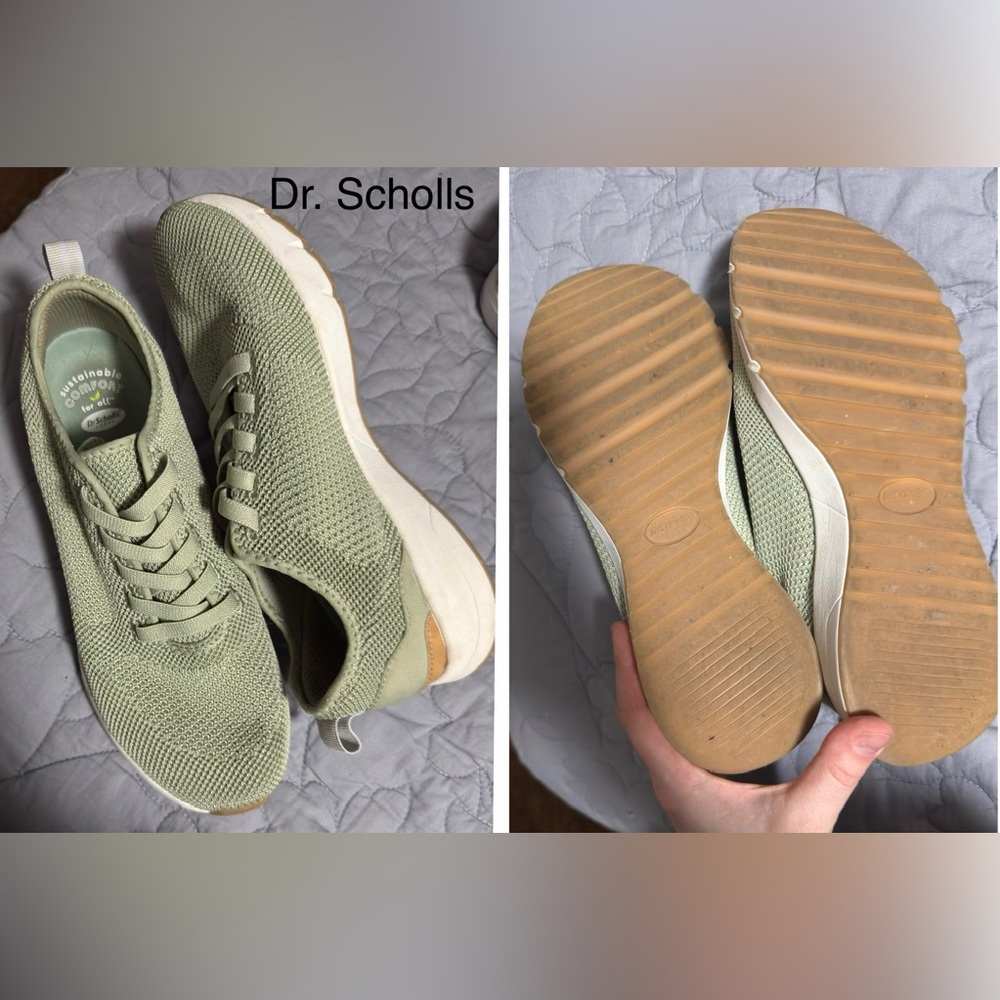 Dr. Scholl's Sage Green Knit Shoes